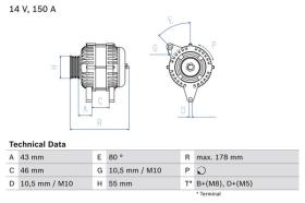 BOSCH 0986041930 - ALTERNADOR