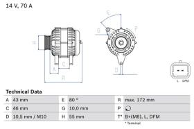 BOSCH 0986049370 - ALTERNADOR