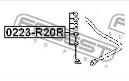 FEBEST 0223R20R - TIRANTE DEL ESTABILIZADOR ANTERIOR