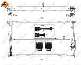 NRF 53472 - RADIADOR ALU SOLDADO HYUNDAI COUPE 2.0 02-375X668X16